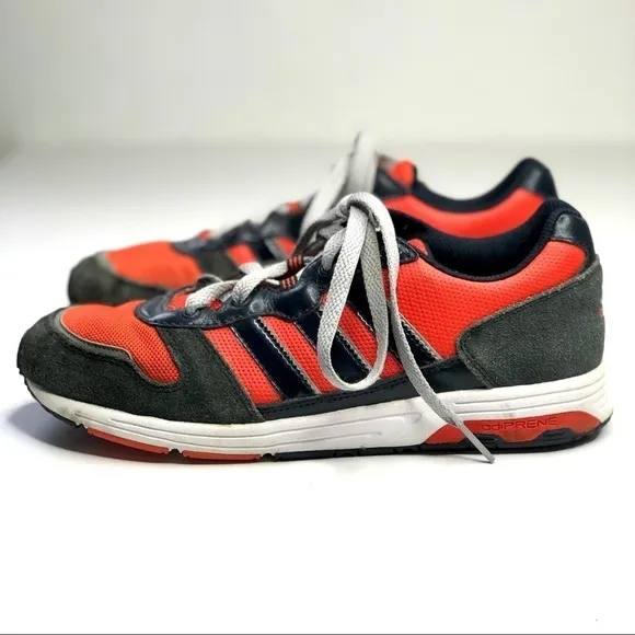 Adidas retro sneakers orange grey navy women’s 7