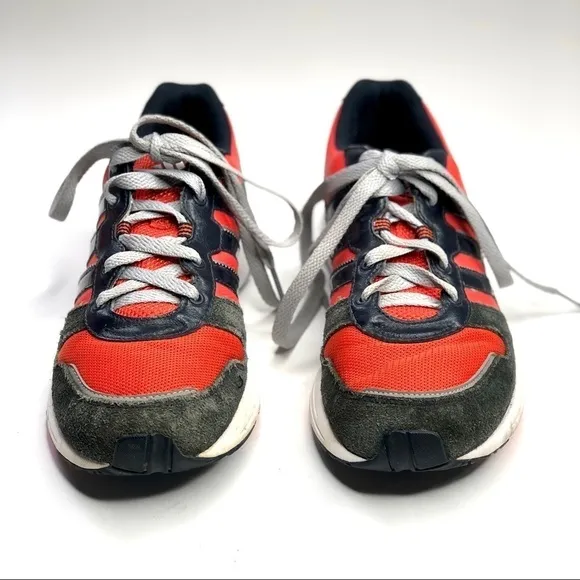Adidas retro sneakers orange grey navy women’s 7