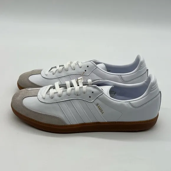Adidas Samba Men’s 13 Real Madrid Team Logo White Retro Trainers Sneakers Shoes.