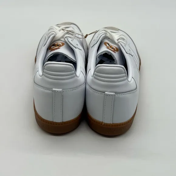 Adidas Samba Men’s 13 Real Madrid Team Logo White Retro Trainers Sneakers Shoes.