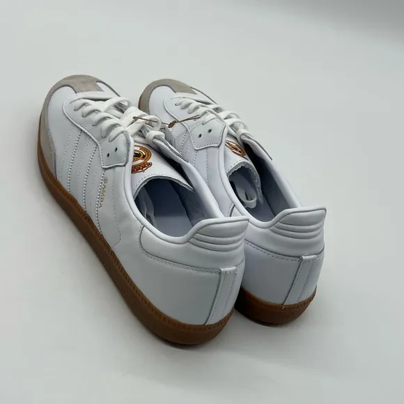 Adidas Samba Men’s 13 Real Madrid Team Logo White Retro Trainers Sneakers Shoes.