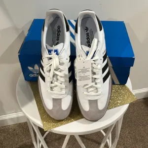 Adidas Samba OG Leather Retro Sneakers White Black Men’s NWT Size 12