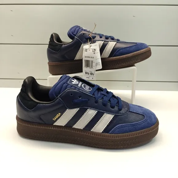Adidas Samba XLG Dark Blue Gum IE9179 Casual Leather Suede Sneakers sz Men's 9.5