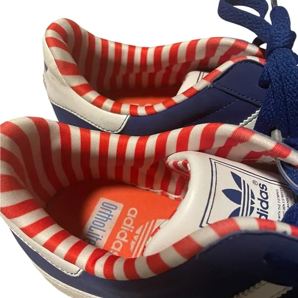 Adidas Superstar Blue Suede Ortholite Sneakers Mens 7 Retro Y2K EUC Hip Hop
