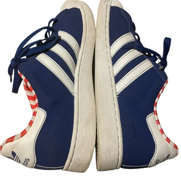 Adidas Superstar Blue Suede Ortholite Sneakers Mens 7 Retro Y2K EUC Hip Hop