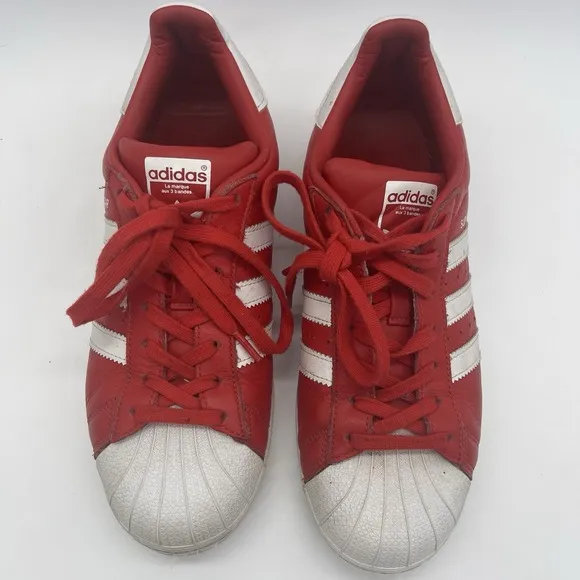 Adidas Superstar Red Cloud White Size Men's Size 8.5 Retro