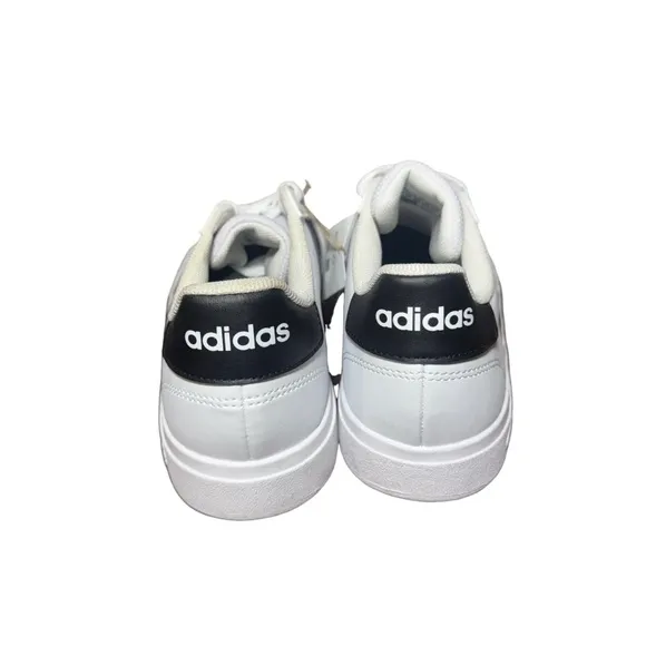 Adidas White and Black Sneakers men’s grand court size 6.5