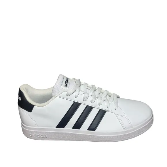 Adidas White and Black Sneakers men’s grand court size 6.5