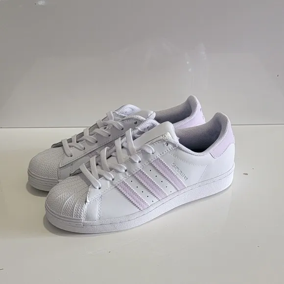 Adidas White and Purple Sneakers