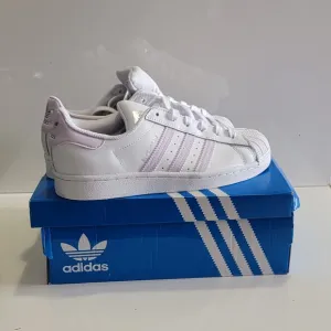 Adidas White and Purple Sneakers
