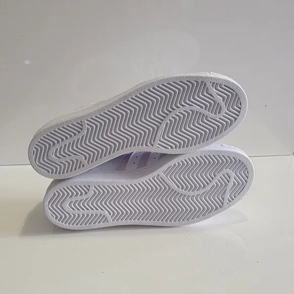 Adidas White and Purple Sneakers
