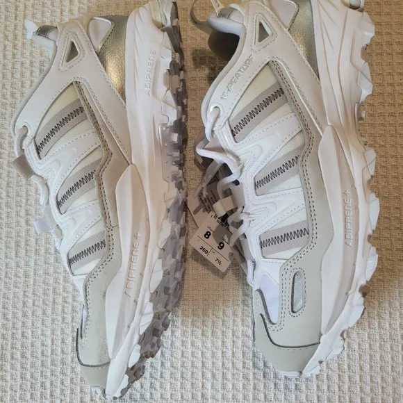 ADIDAS White and Silver Sneakers
