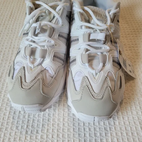 ADIDAS White and Silver Sneakers