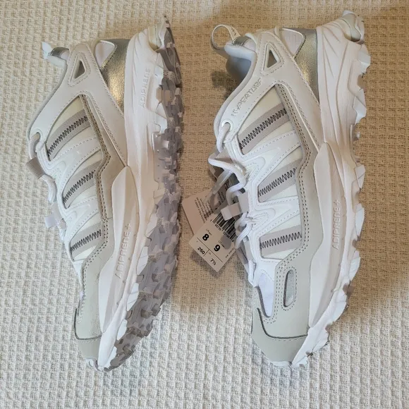 ADIDAS White and Silver Sneakers