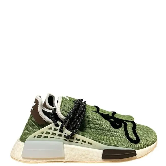 Adidas NMD HU Pharrell BBC Men’s Size 8-8.5 Running Shoe Green White Sneaker