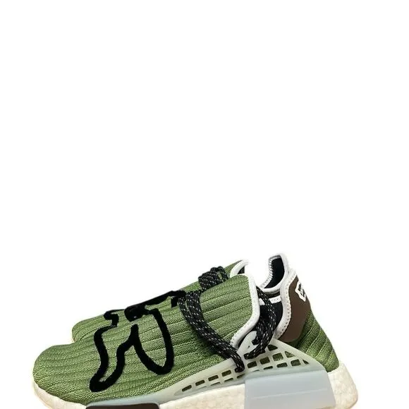 Adidas NMD HU Pharrell BBC Men’s Size 8-8.5 Running Shoe Green White Sneaker