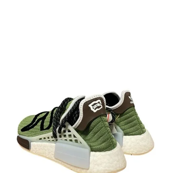 Adidas NMD HU Pharrell BBC Men’s Size 8-8.5 Running Shoe Green White Sneaker