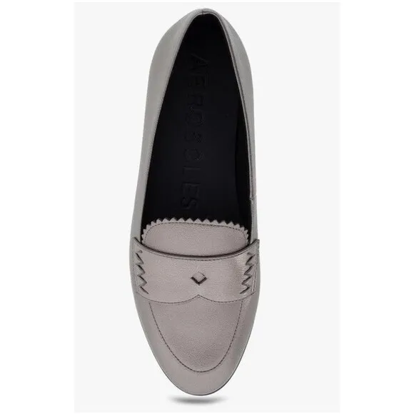 AEROSOLES Benvenuto Casual Loafer Size 11 Graphite NEW Career Work Modern Flat