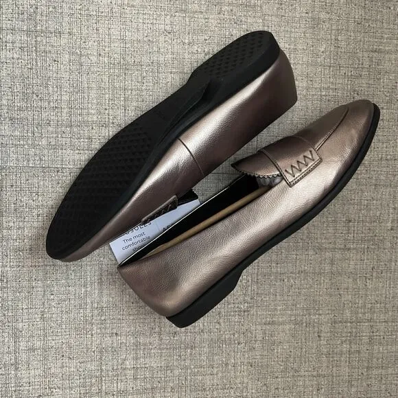 AEROSOLES Benvenuto Casual Loafer Size 11 Graphite NEW Career Work Modern Flat
