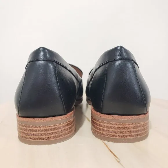 Aerosoles Everest Loafers Size 9.5 black Almond Toe Slip on Shoes Classy Casual