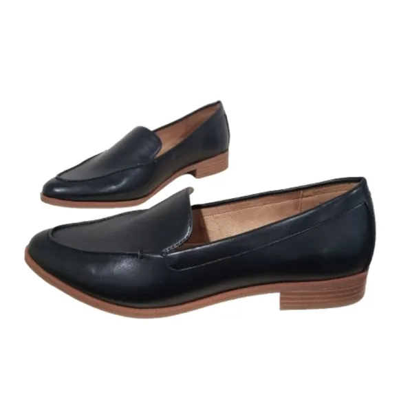 Aerosoles Everest Loafers Size 9.5 black Almond Toe Slip on Shoes Classy Casual