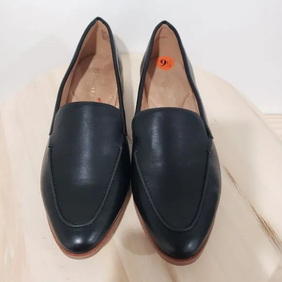Aerosoles Everest Loafers Size 9.5 black Almond Toe Slip on Shoes Classy Casual