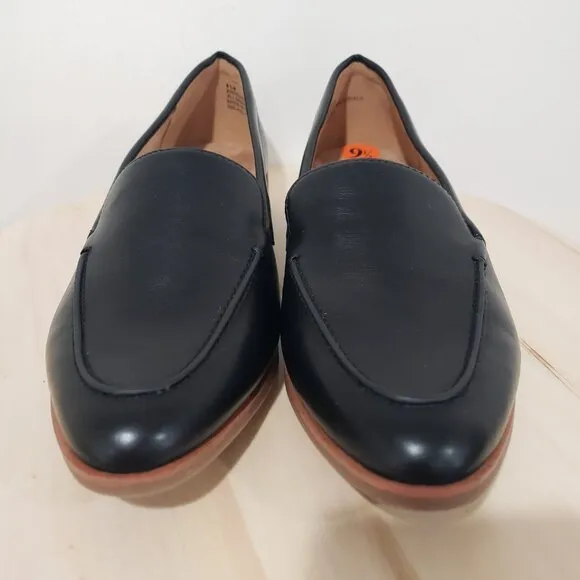 Aerosoles Everest Loafers Size 9.5 black Almond Toe Slip on Shoes Classy Casual