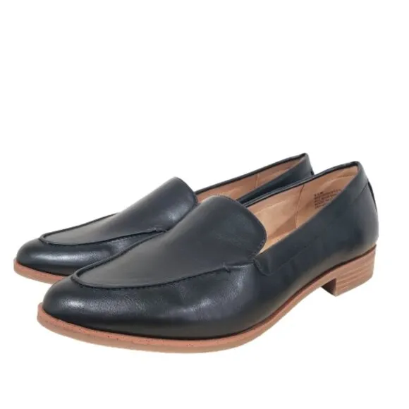 Aerosoles Everest Loafers Size 9.5 black Almond Toe Slip on Shoes Classy Casual