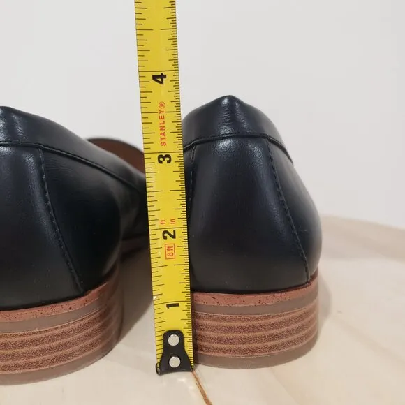 Aerosoles Everest Loafers Size 9.5 black Almond Toe Slip on Shoes Classy Casual