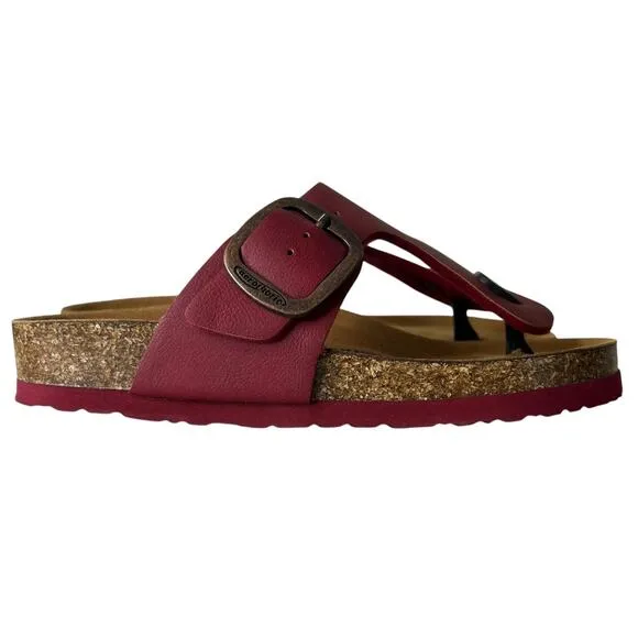 Aerothotic Taiga Sandals Womens 7 37 Toe Post Arch Support Cork Footbed Shoe