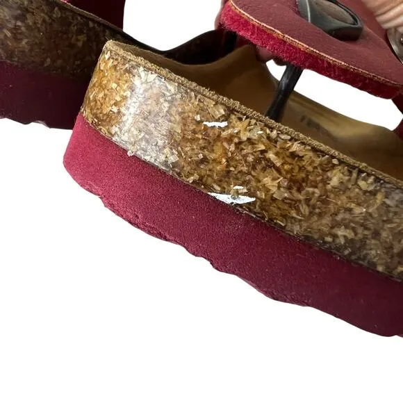 Aerothotic Taiga Sandals Womens 7 37 Toe Post Arch Support Cork Footbed Shoe
