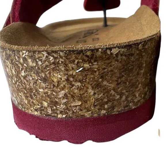Aerothotic Taiga Sandals Womens 7 37 Toe Post Arch Support Cork Footbed Shoe