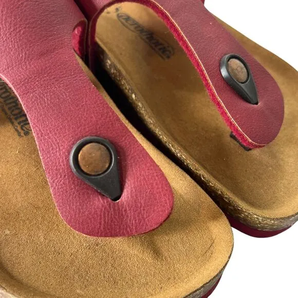 Aerothotic Taiga Sandals Womens 7 37 Toe Post Arch Support Cork Footbed Shoe