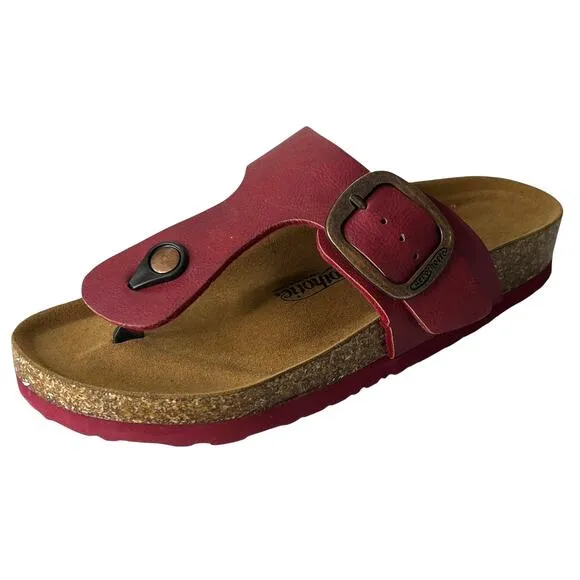 Aerothotic Taiga Sandals Womens 7 37 Toe Post Arch Support Cork Footbed Shoe