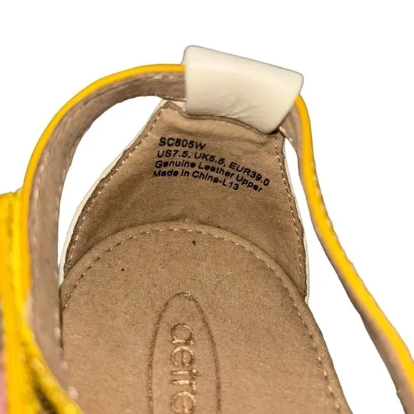 Aetrex Women's Size 7.5 Jenna Comfort Sandals Ankle Strap Adjustable Cork Sole
