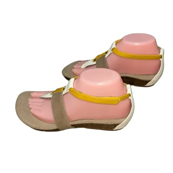 Aetrex Women's Size 7.5 Jenna Comfort Sandals Ankle Strap Adjustable Cork Sole