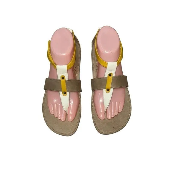 Aetrex Women's Size 7.5 Jenna Comfort Sandals Ankle Strap Adjustable Cork Sole