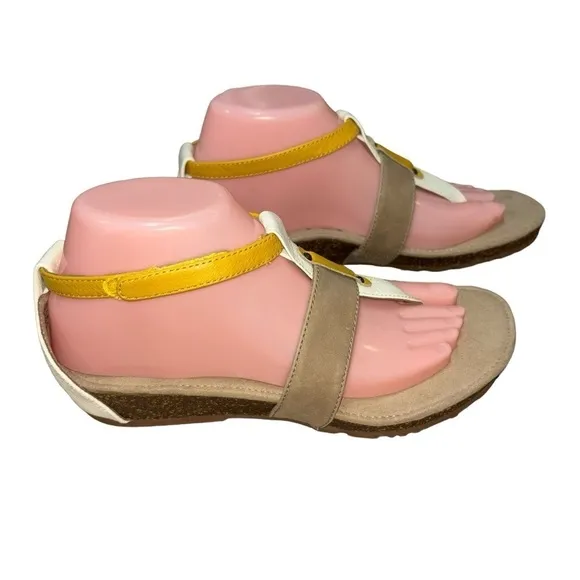 Aetrex Women's Size 7.5 Jenna Comfort Sandals Ankle Strap Adjustable Cork Sole