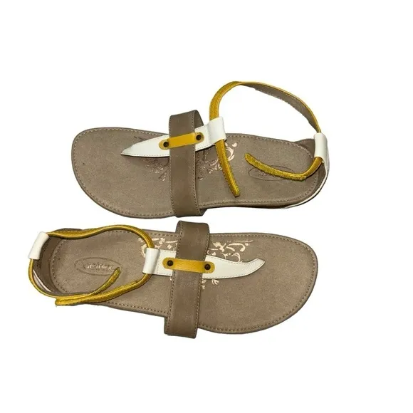 Aetrex Women's Size 7.5 Jenna Comfort Sandals Ankle Strap Adjustable Cork Sole