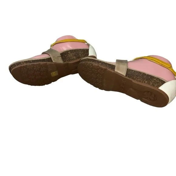 Aetrex Women's Size 7.5 Jenna Comfort Sandals Ankle Strap Adjustable Cork Sole