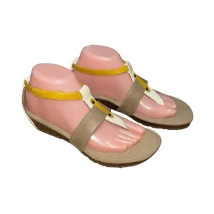 Aetrex Women's Size 7.5 Jenna Comfort Sandals Ankle Strap Adjustable Cork Sole