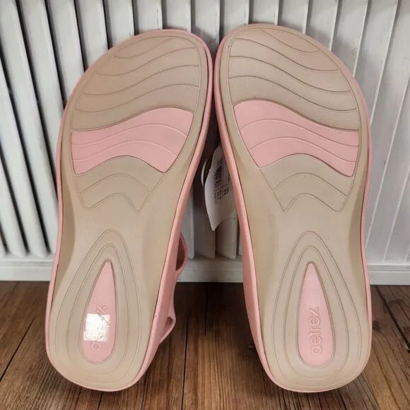 Aetrex Jillian Sport Blush Sandals Womens Sz 11 Pink Strappy Ankle Arch Support