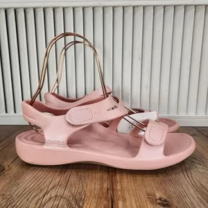 Aetrex Jillian Sport Blush Sandals Womens Sz 11 Pink Strappy Ankle Arch Support