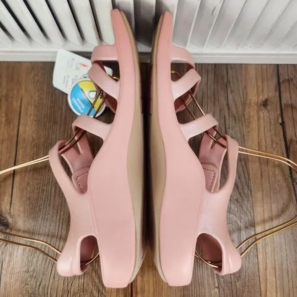 Aetrex Jillian Sport Blush Sandals Womens Sz 11 Pink Strappy Ankle Arch Support
