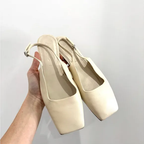 AEYDE Geraldine Leather Slingback Flats