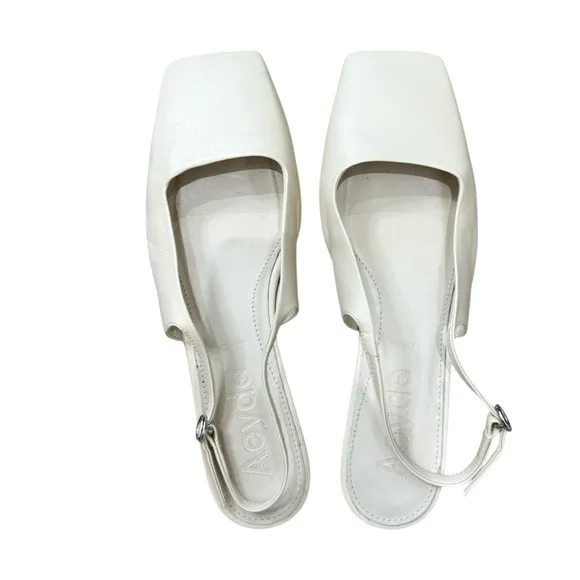 AEYDE Geraldine Leather Slingback Flats