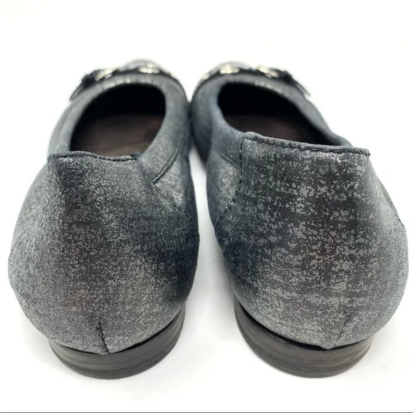 AGL metallic cap toe ballet flats 558034