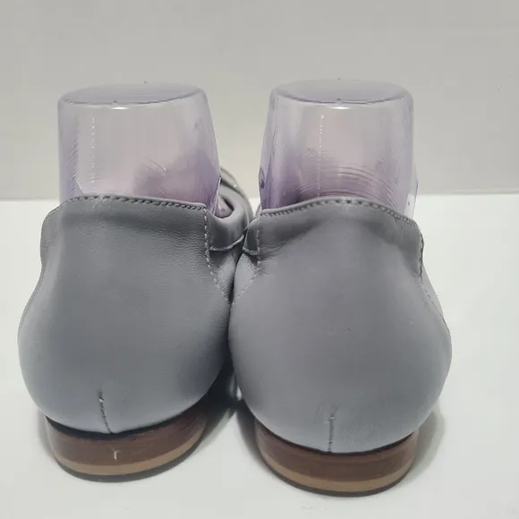 AGL Monika Leather‎ Taupe Metallic Neutral Ballet  Grey Flats 10.5