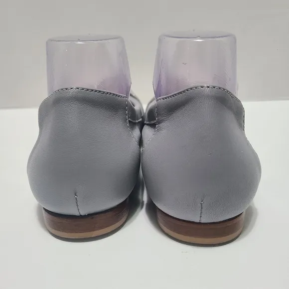AGL Monika Leather‎ Taupe Metallic Neutral Ballet  Grey Flats 10.5