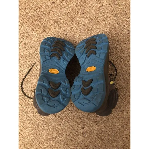 AHNU HIKING BOOTS WATERPROOF LACE UP SIZE 6 Gray Blue Very Good Cond.